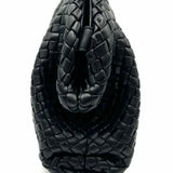 Bottega Veneta "The Handle" Black Top Handle Intrecciato Leather Satchel
