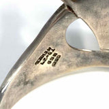 Mexico Mid Century TD-27 .925 Sterling Silver Hinged Turquoise Bracelet