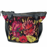 Nena & Co Day Bag Multi-Color Convertible Floral Leather Satchel