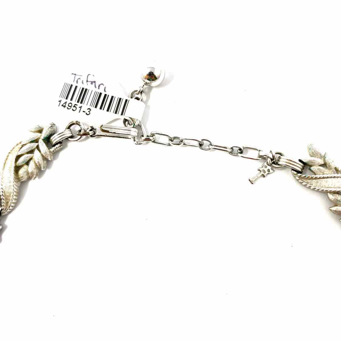 Trifari Silver tone 15.5" Floral Necklace