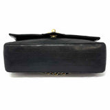 Chanel 1994-96 Medium Single Flap Black Quilted Lamb Leather France Shoulder Bag