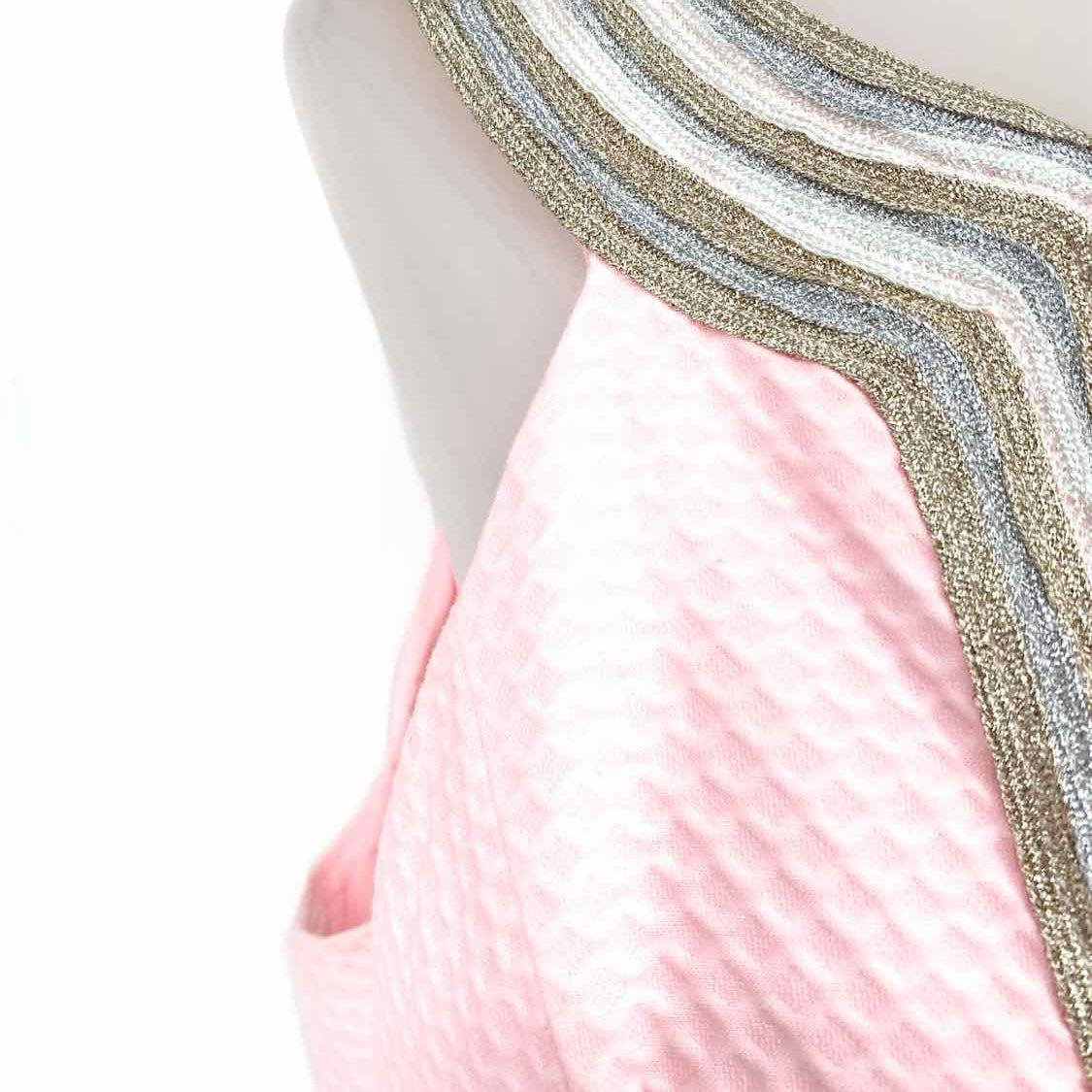 Lilly Pulitzer Vali Women's Pink Size 10 Shift Textured Embellished Dress