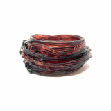 Gaetano Pesce 2004 Spaghetti Design Resin Burgundy Bangle 3.5" Bracelet