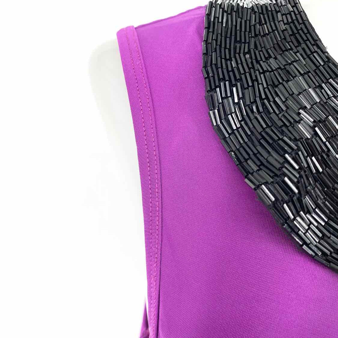 Trina Turk Women's Purple Size M Embelished Sleeveless