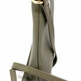 Quince Olive Green Pebbled Leather Crossbody