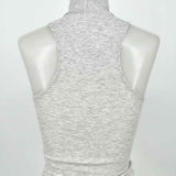 Vuori Women's Gray Size S Turtleneck Ribbed Sleeveless