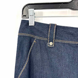 ADOLFO DOMINGUEZ Women's Dark Blue Size 40/10 Knee Length Denim Pleated Skirt