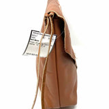Mark Baren Brown Envelope Patchwork Leather Clutch