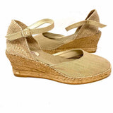 Toni Pons Women's Beige Size 39/8 Espadrille Burlap Wedges