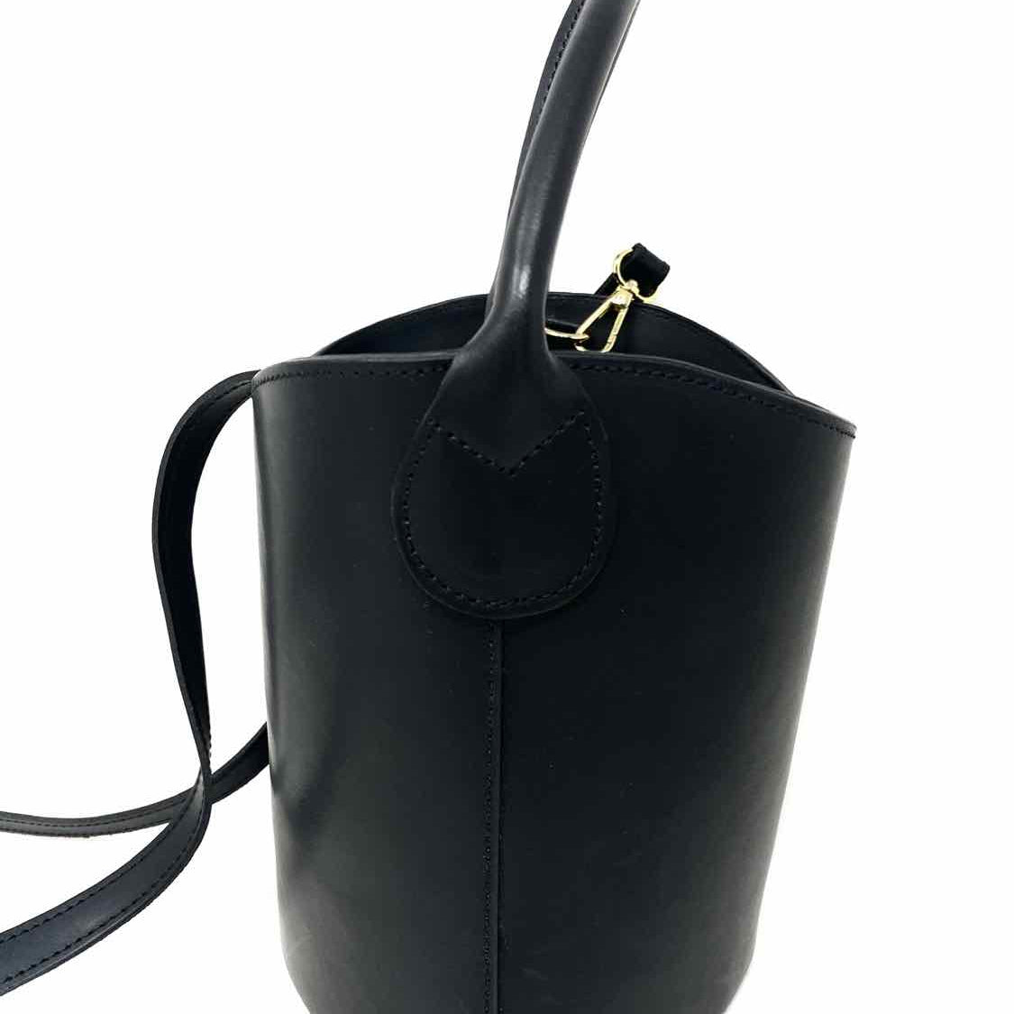 Laura Di Maggio Leather Black Bucket Bag