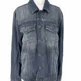 Paige Men's Navy Size M Trucker Denim Jacket