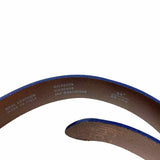 Ted Baker Waist Size 34 Navy Geometric Leather Belt