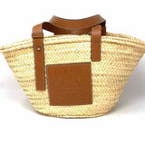 LOEWE Medium Basket Wicker Beige Woven Tote