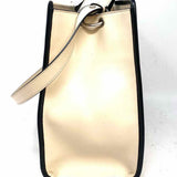 Fendi Runaway Cream Contrast Trim Leather Shoulder Bag