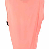 ST. JOHN Women's Pink Size L Scoop Neck Silk Sleeveless