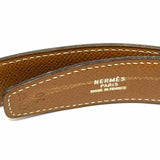 Hermes 1996 Black Brown 27"/XS Reversible Gold Tone Buckle France Belt Kit