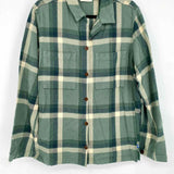 FJALLRAVEN Women's Singi Flannel Green Size S Button Down Plaid Long Sleeve