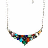 Emer Thompson Navajo Sterling 22 Multi-Color Stone Necklace