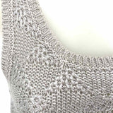 Moth Women's Silver Size XS Cotton Blend Knit Metallic Sleeveless