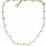 W. Lind 14K G.E. White Station Faux Pearl 18" Necklace