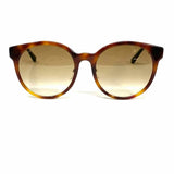 Gucci Brown Green Round Tortoise Sunglasses