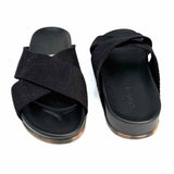 ROTHY'S The Weekend Women's Black Size 8.5 Criss-Cross Knit Slide