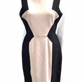 BCBG Max Azria Evelyn Women's Black Grey Size 8 sheath Color Block Dress