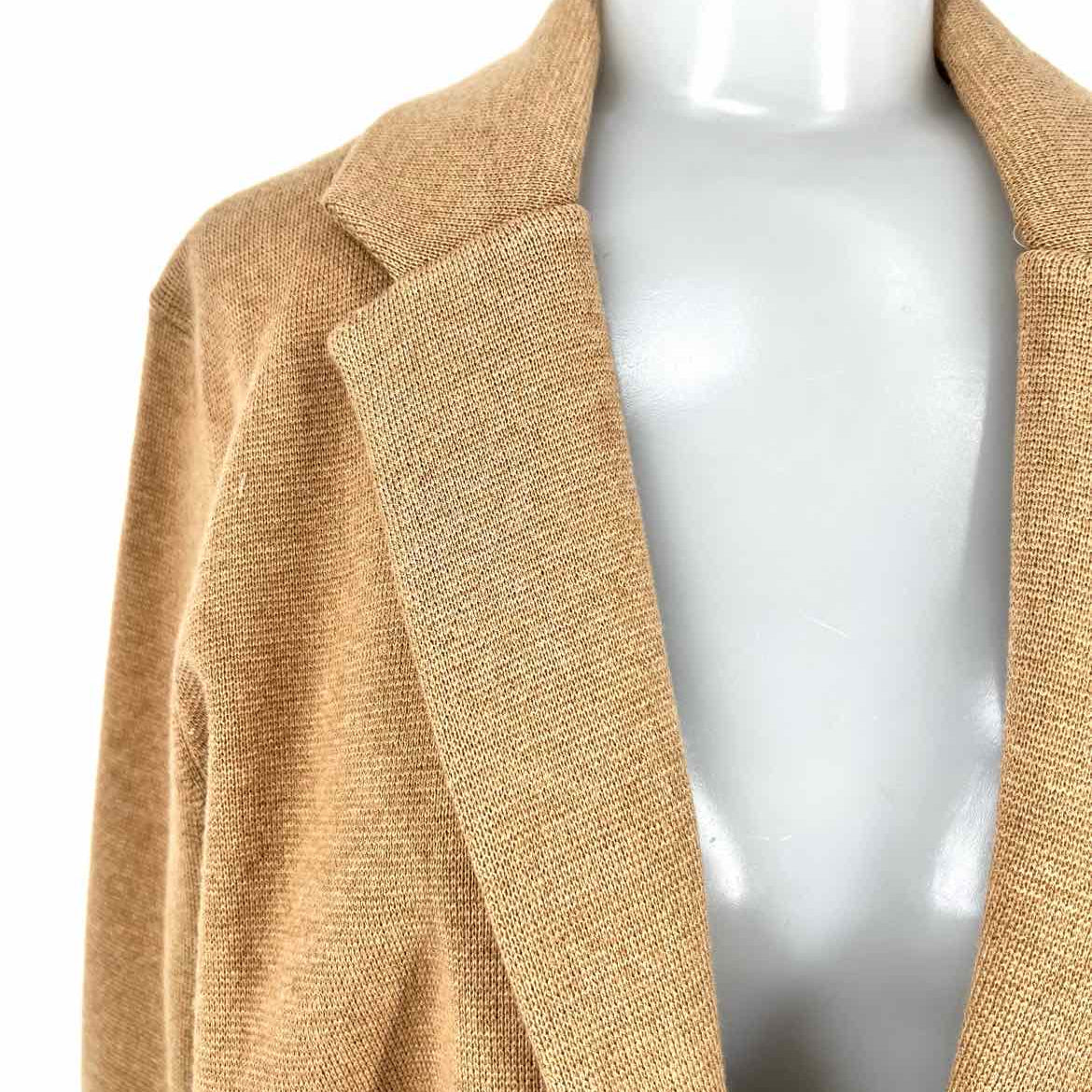 J Crew Women's Beige Size S Blazer Cotton Blend Knit Cardigan