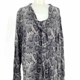 Equipment Femme Women's Gray Size L Neck Bow Silk Snake Long Sleeve
