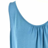 Eileen Fisher Women's Steel Blue Size PL Scoop Neck Silk Sleeveless