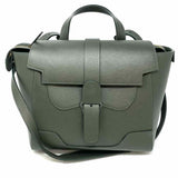Senreve Midi Maestra Forest Green Pebbled Leather Convertible Backpack Satchel