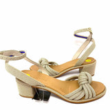 ROTHY'S "The Knot" Women's Beige Size 7 Knotted Sparkle Sandals