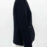 rag & bone Women's Black Size 2 Leather Trim Blazer