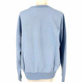 Polo Ralph Lauren Women's Light Blue Size M Crew Neck Patchwork Logo Sweatshirt