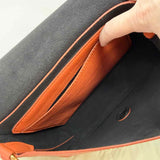 Burberry Medium Burleigh Orange Messenger Leather Made in Italy Crossbody