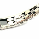 JAI by John Hardy Gator .925 Sterling Silver Hinged 2.5" Marcasite Cuff Bracelet