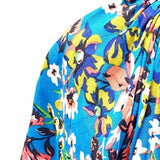 by Anthropologie Women's Blue Size XS Short Sleeve Floral Dress