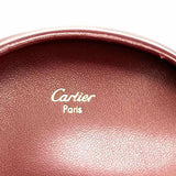must de Cartier Ox Blood Crescent Leather Made in France Vintage Coin Purse