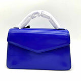 J Crew Gracie Royal Blue Top Handle Patent Leather Crossbody