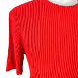 Ann Taylor Women's Red Size M Short Sleeve Ribbed Dress