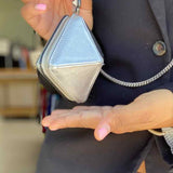 Valentino Silver Stud Leather Made in Italy Coin Purse