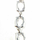 Leith Clear Silver Tone Dangle Linear Crystal Earrings