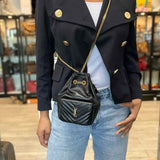 Saint Laurent 2023 Joe Mini Black Bucket Quilted Leather Made in Italy Crossbody