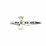 KING BABY 925 Sterling Silver Stud Sword Earrings