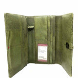 Hammitt Benjamin Green Tri-fold Scales Leather Wallet