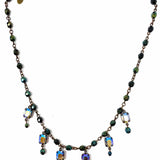 Kirks Folly Bronze Tone Beaded 21" Aurora Borealis Crystal Necklace