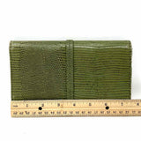 Hammitt Benjamin Green Tri-fold Scales Leather Wallet