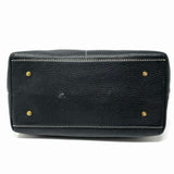 Dooney & Bourke Black Top Handle Pebbled Leather Satchel