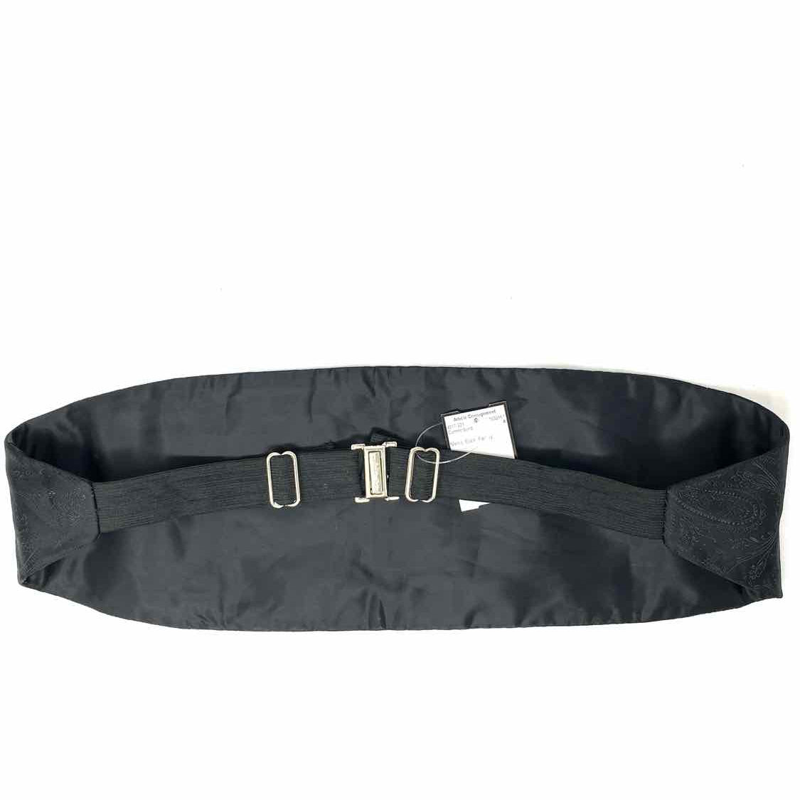 Men's Black Paisley Pleated Cummerbund
