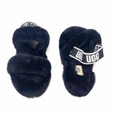 UGG Oh Yeah Women's Black Size 9 Off The Shoulder Sheepskin Slide